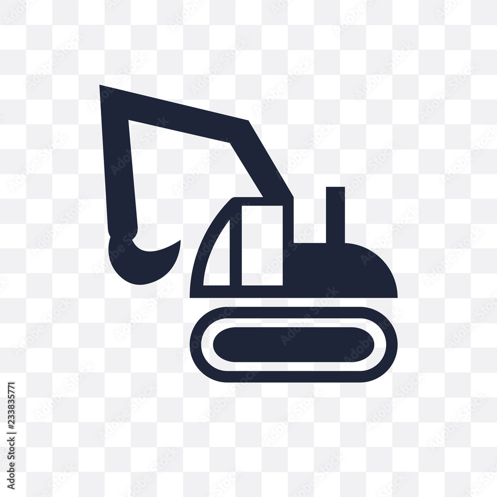 Excavator transparent icon. Excavator symbol design from Construction collection. Excavator transparent icon. Excavator symbol design from Construction collection.