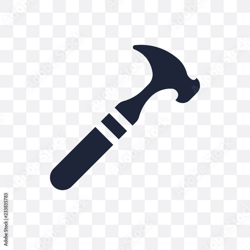 Hammer transparent icon. Hammer symbol design from Construction collection.