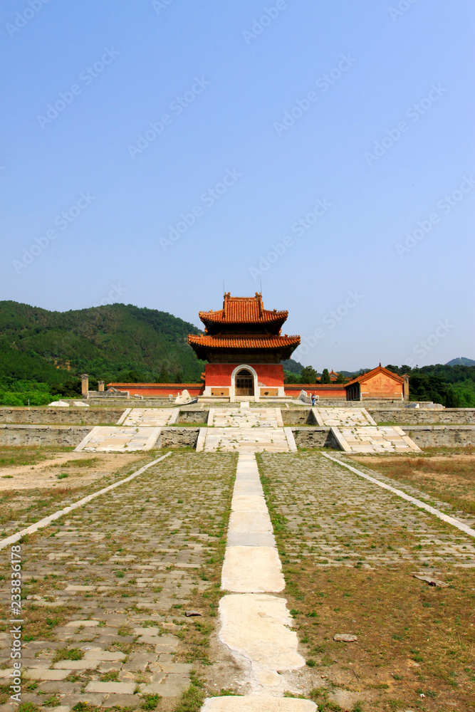 ancient Chinese landscape architecture in the Eastern Tombs of the Qing Dynasty, China. ancient Chinese landscape architecture in the Eastern Tombs of the Qing Dynasty, China.