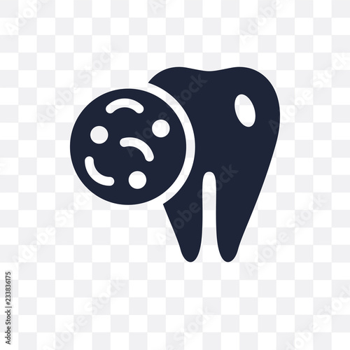Bacteria in mouth transparent icon. Bacteria in mouth symbol design from Dentist collection.