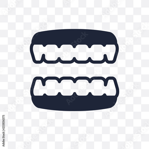Dental prosthesis transparent icon. Dental prosthesis symbol design from Dentist collection.