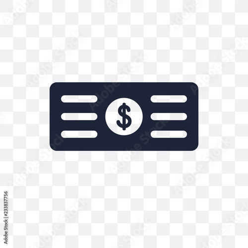 Cheque transparent icon. Cheque symbol design from Payment collection.