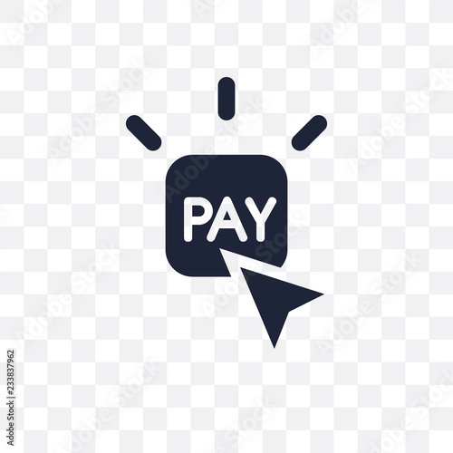 Pay per click transparent icon. Pay per click symbol design from Payment collection.
