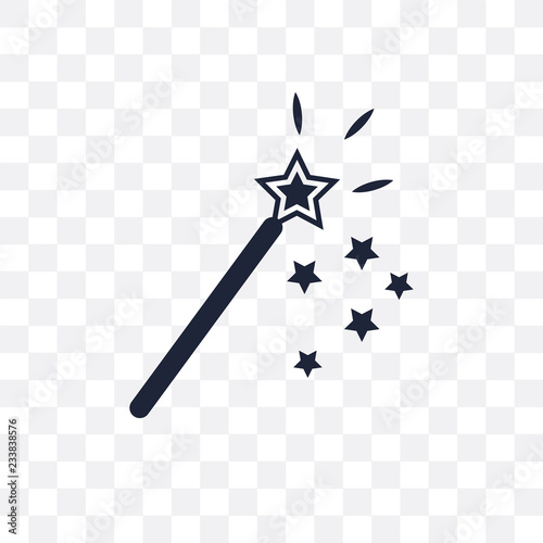 Magic wand transparent icon. Magic wand symbol design from Fairy tale collection.