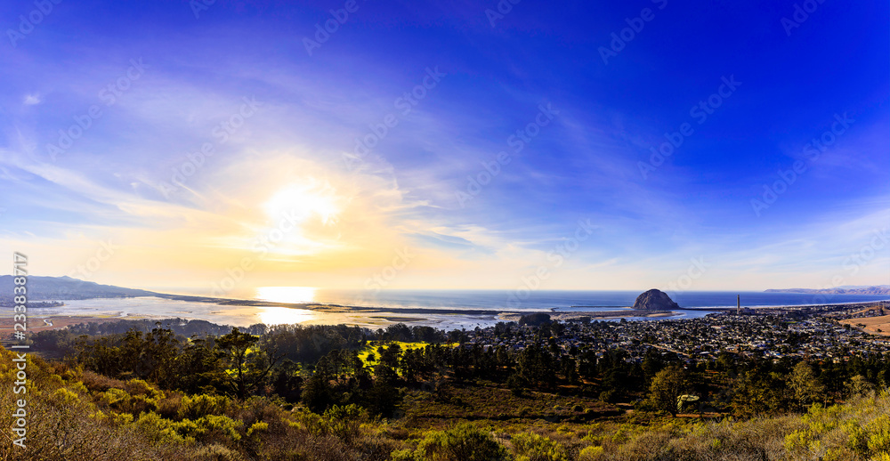 Blue and Yellow Sunset over Morro Bay