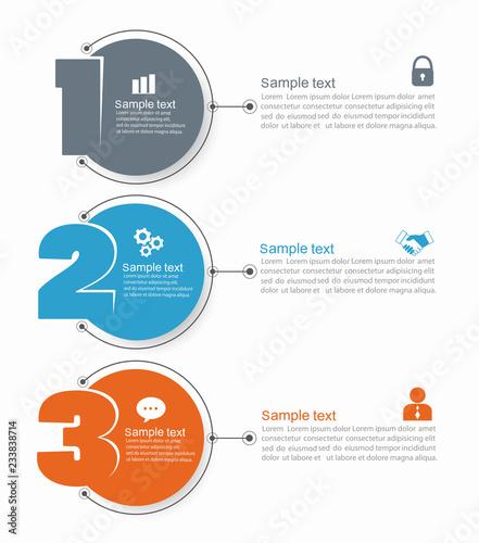 ПечатьVector minimal Infographic design template with icons and 3 options or steps. Can be used for process diagram, presentations, workflow layout, banner, flow chart, info graph. Eps 10