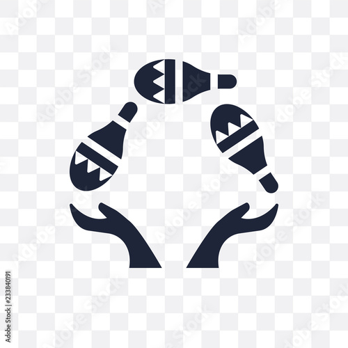 Bottle throw transparent icon. Bottle throw symbol design from Circus collection.