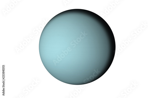 Fototapeta Naklejka Na Ścianę i Meble -  Planet Uranus of solar system isolated. Fiction blue planet. Elements of this image furnished by NASA.