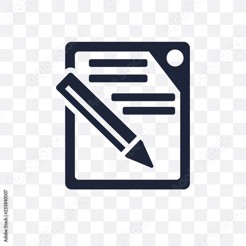 Write transparent icon. Write symbol design from Communication collection.