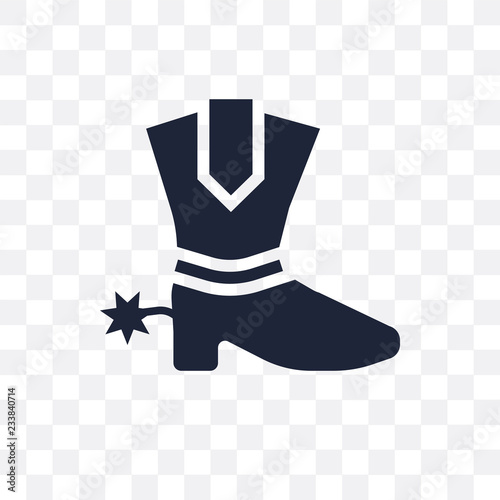 Cowboy Boot transparent icon. Cowboy Boot symbol design from Desert collection.