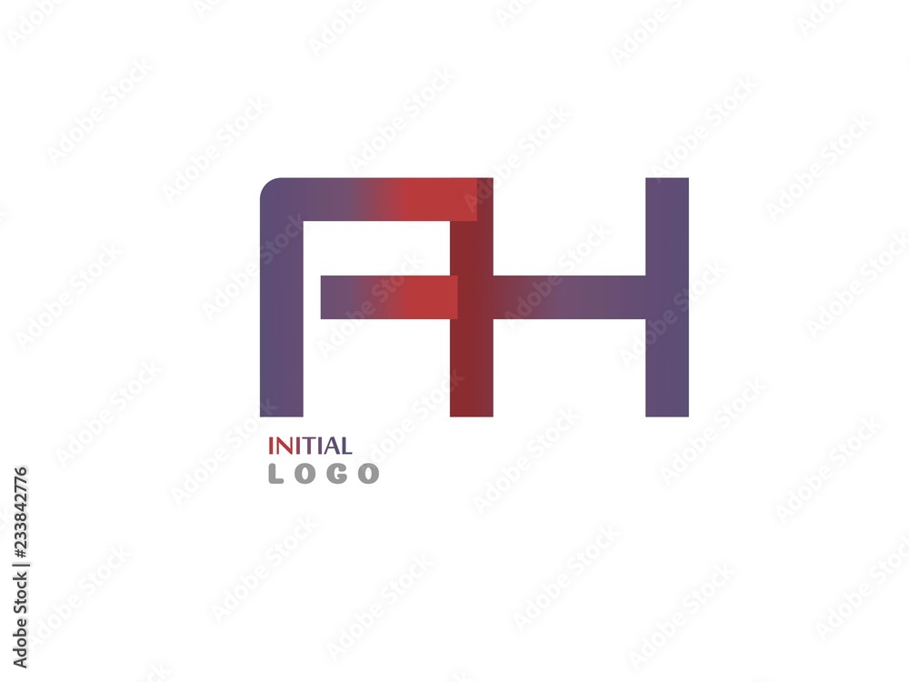 Obraz premium FH Initial Logo for your startup ventur