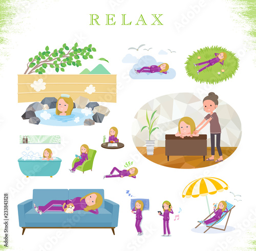 flat type school fair skin girl purple jersey_relax