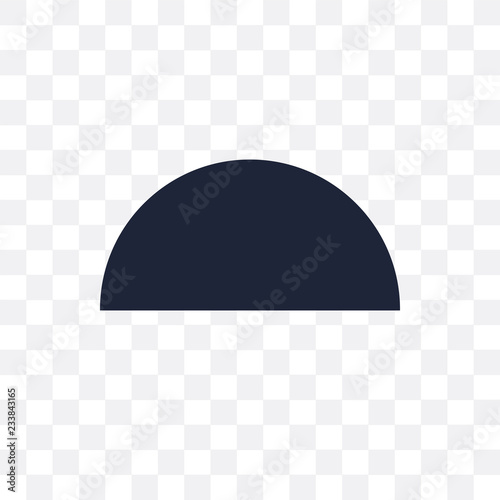 Semicircle transparent icon. Semicircle symbol design from Geometry collection. photo
