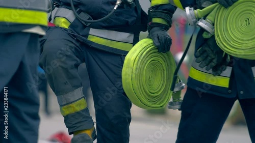 Fire service in action