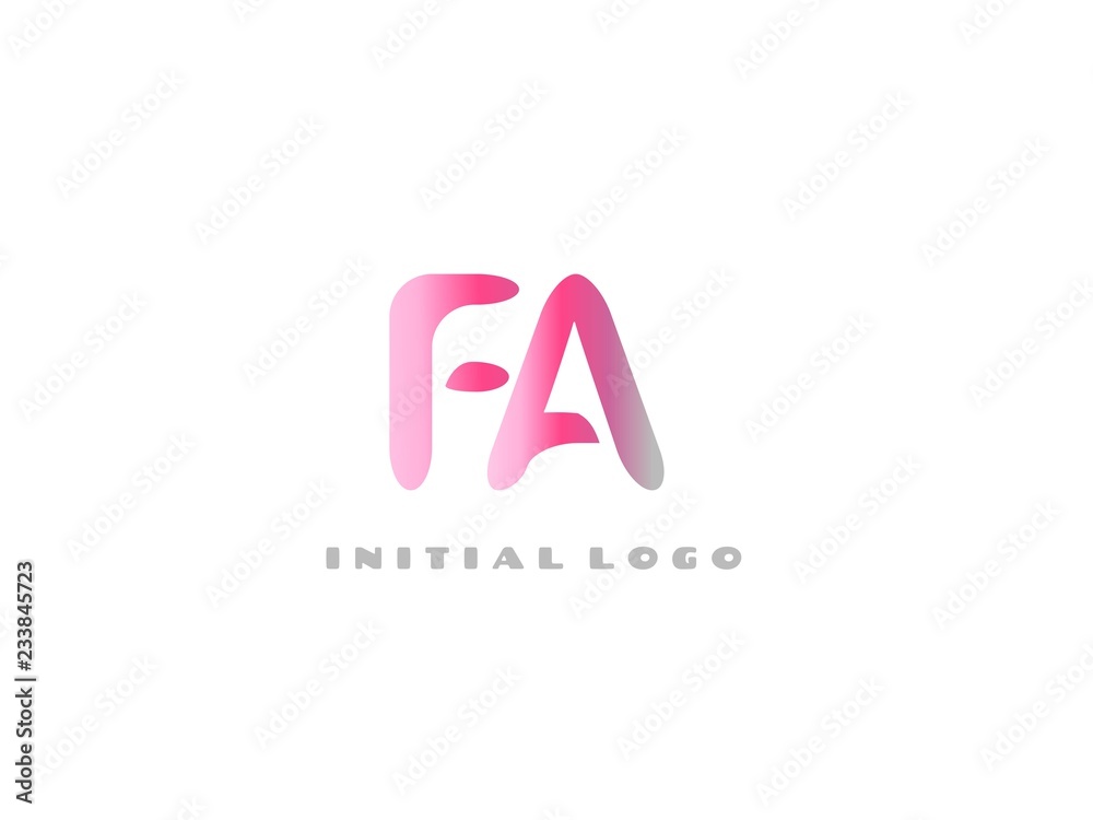 FA Initial Logo for your startup venture FA Initial Logo for your startup venture