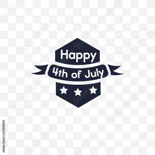 4th of july transparent icon. 4th of july symbol design from United states of america collection.