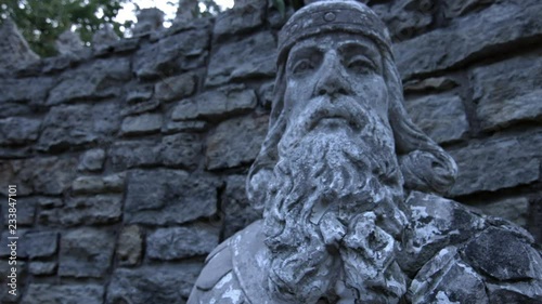 Focus pull on statue of Zeus against stone wall. Shot on BMPC4K w/ Tokina Cine Lens. Graded in Resolve 14. photo