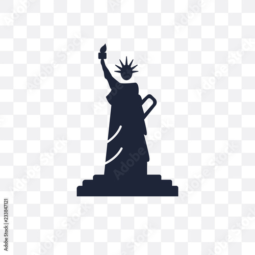 Statue of liberty transparent icon. Statue of liberty symbol design from United states of america collection.