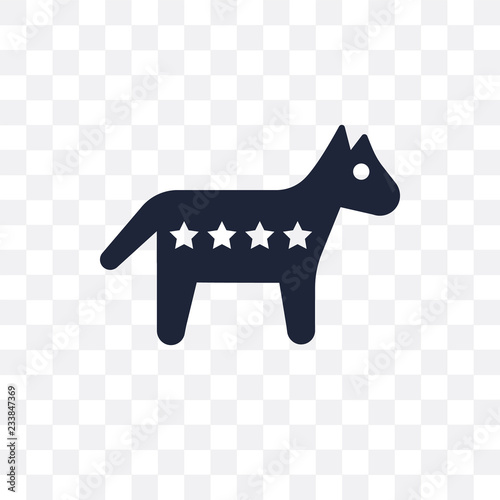 Donkey americal political transparent icon. Donkey americal political symbol design from Political collection.