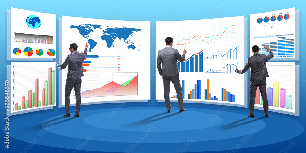 Obraz premium Concept of business charts and finance visualisation
