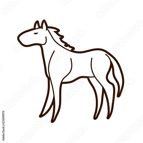 Horse standing cartoon Graphic Vector