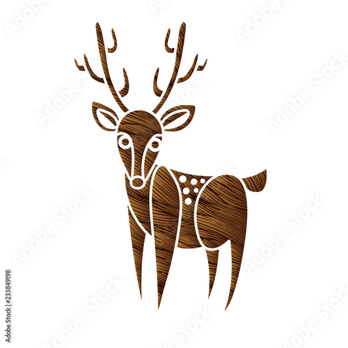 Deer cartoon graphic vector.