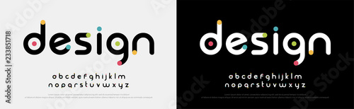 Future font creative modern alphabet fonts. Typography colorful bold witn color dot regular. vector illustrator photo