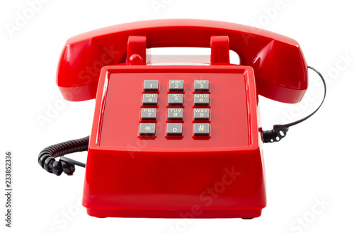 Obraz na płótnie Vintage telecommunication technology and retro household items concept with a re