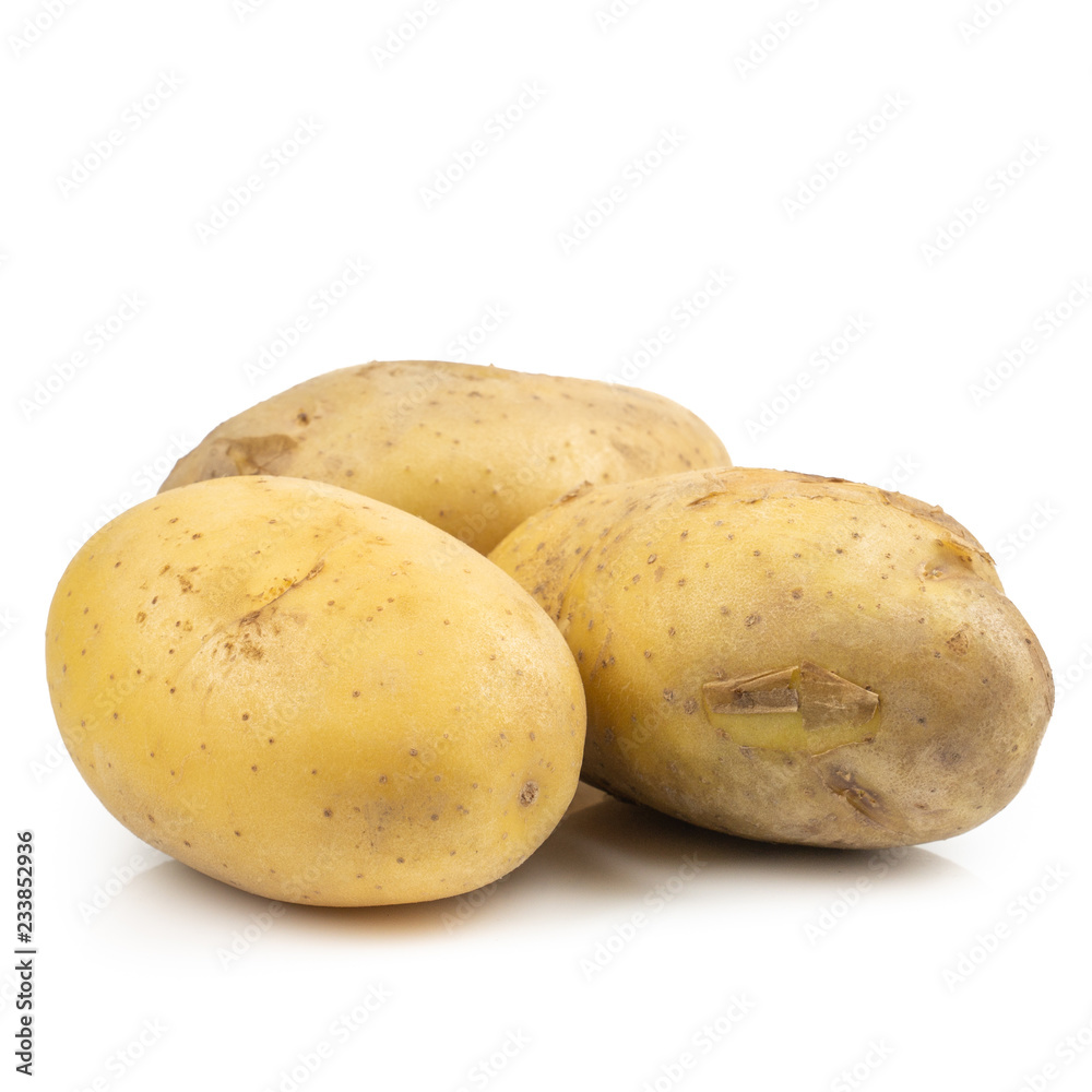 Fresh potato (Solanum tuberosum) isolated on white background Fresh potato (Solanum tuberosum) isolated on white background