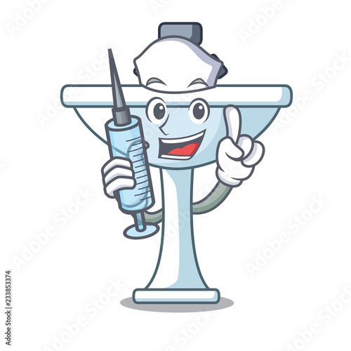 Nurse kitchen sink on stely modern character photo