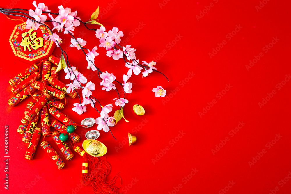 Fototapeta premium chinese new year 2019 background