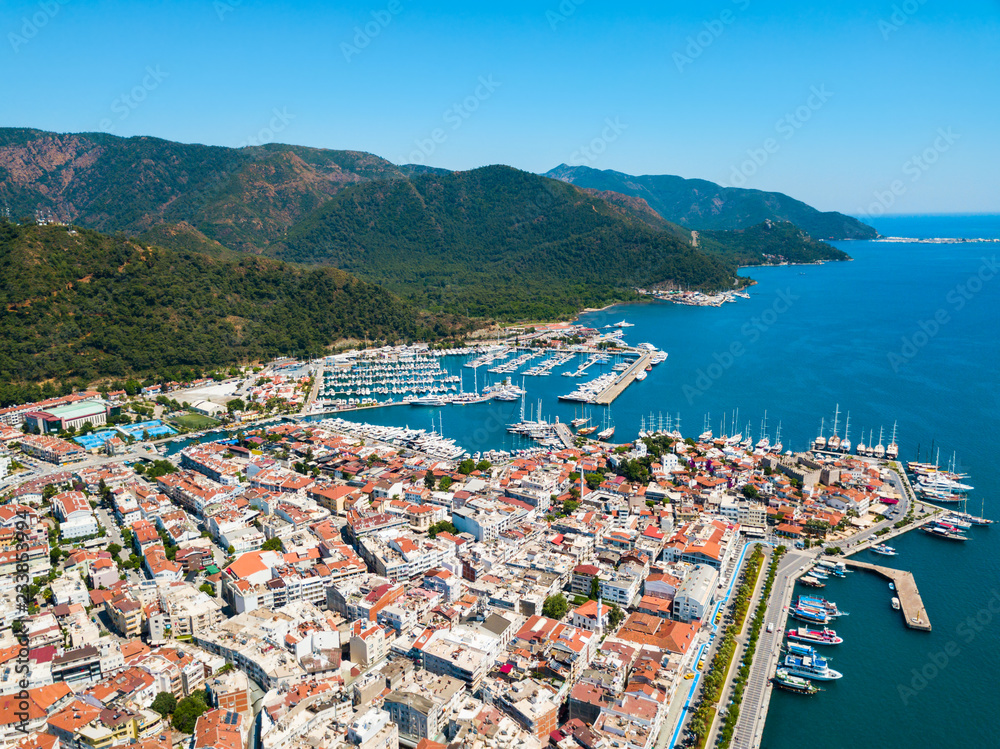 Naklejka premium Marmaris aerial view in Turkey
