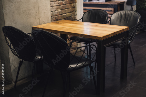 Restaurant modern furniture in loft style