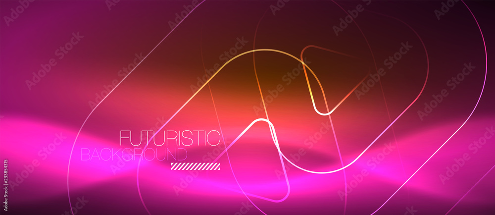 Color shiny neon lights background with abstract lines Color shiny neon lights background with abstract lines