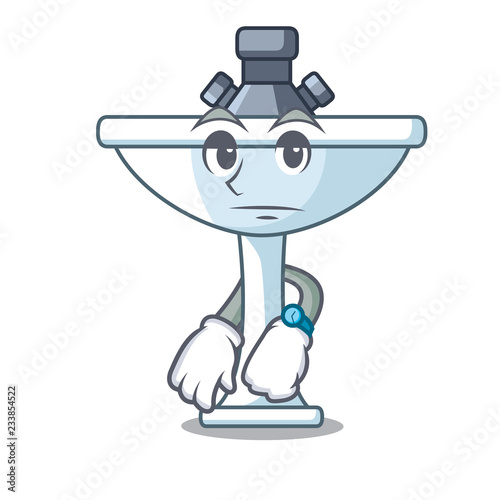 Waiting bathroom ceramic sink on mascot isolated