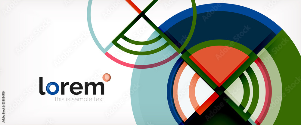 Fototapeta premium Vector abstract colorful circles background