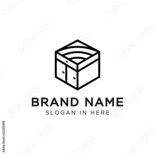 cabinet logo icon template design vector illustration