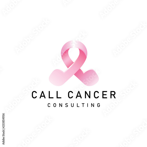 call cancer logo icon with gradient color