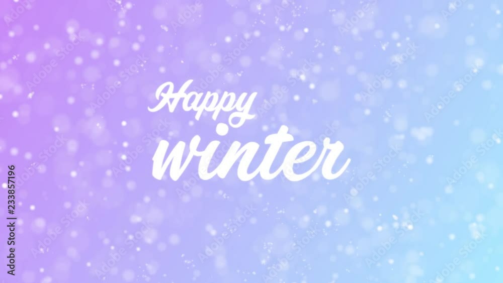 Happy Winter Greeting card text with beautiful snow and stars particles background for celebration, wishes, events, messages, holidays, festival. Happy Winter Greeting card text with beautiful snow and stars particles background for celebration, wishes, events, messages, holidays, festival.