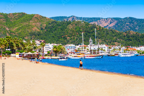 Marmaris city beach in Turkey photo