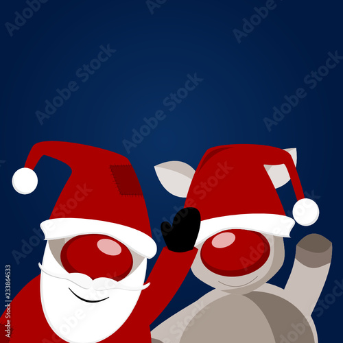 Weihnachtsmann und Rentier