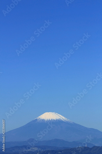Fuji background material unified in blue
