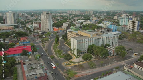 Aerial view of the Minister Henoch da Silva Reis Forum in Manaus in the São Francisco neighborhood