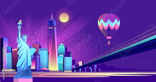 abstract neon city