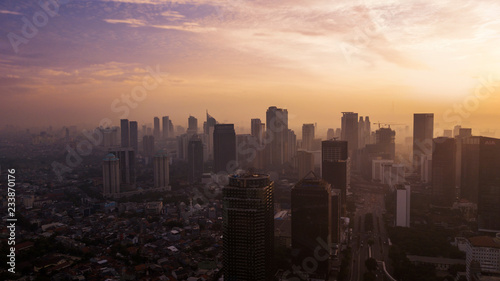 Jakarta city skyline at dawn time © Creativa Images