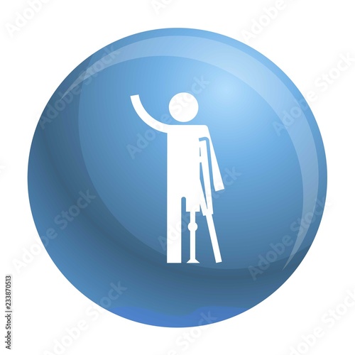 Man prosthesis hand icon. Simple illustration of man prosthesis hand vector icon for web design isolated on white background