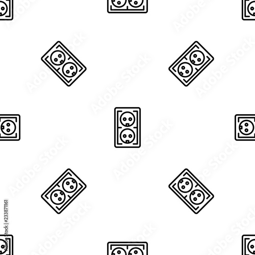 Electrical outlet pattern seamless vector repeat for any web design