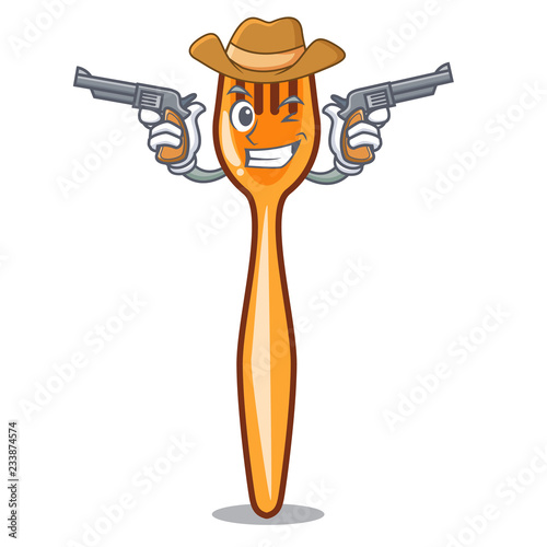 Cowboy fork on shape plastic character beautif
