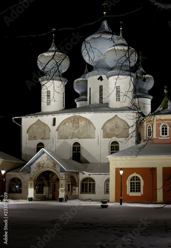 Historical and tourist places and cities of Russia. Tikhvin Monastery. Assumption Cathedral of the Tikhvin Monastery. (City Tikhvin. Leningrad region.)
