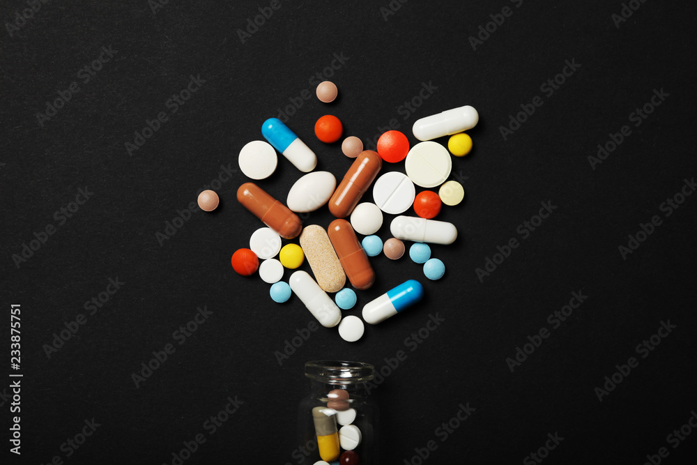 Treatment and pharmacy concept. Overdose pills and drugs. Treatment and pharmacy concept. Overdose pills and drugs.